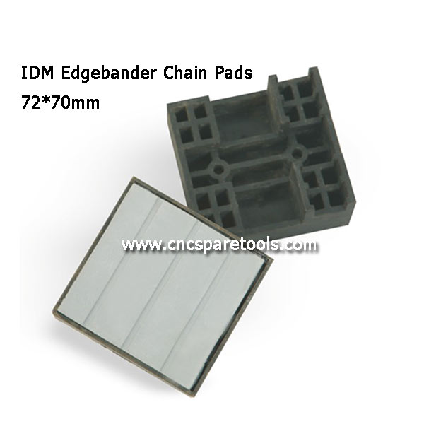 72x70mm IDM Edgebander Track Pads CNC Rubber Chain Pads for Edgebanding Machine