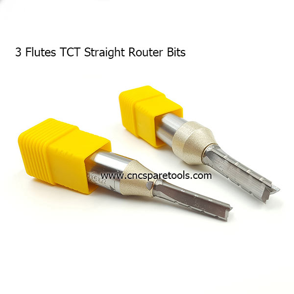 3 Flutes Straight CNC Router Bits for Plywood MDF Cutting