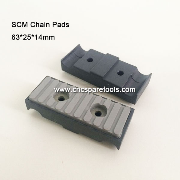 63x25x14mm SCM Edgebander Track Pads Conveyor Chain Pads for SCM Edge Banding Machine