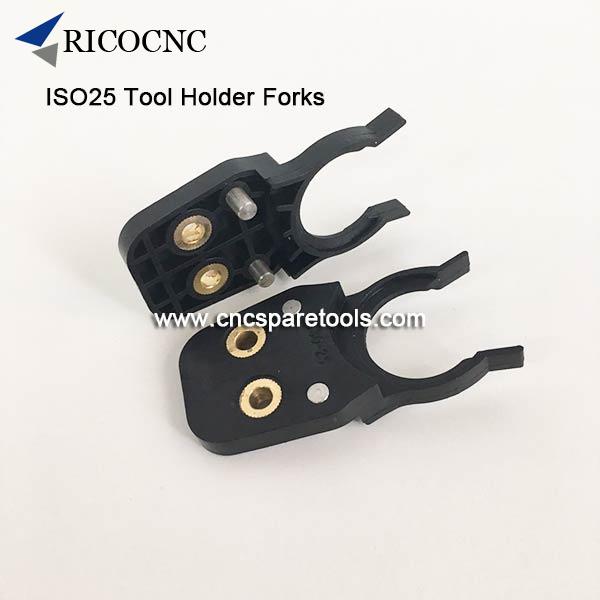 Black ISO25 Tool Changer Gippers CNC Tool Holder Forks Plastic ISO25 Tool Clips for CNC Router