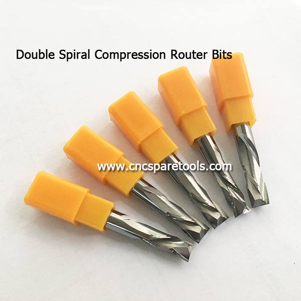 Carbide Compression Router Bits Double Spiral Bits for MDF Laminate Carving