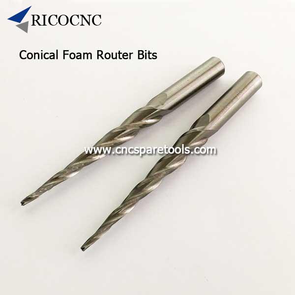 Conical Foam Router Bits Tapered Foam Milling Tools Edge Taper Ball Nose
