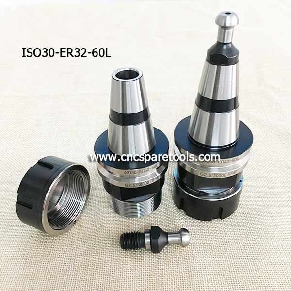 ISO30 ER32 60L Tool Holder CNC Collet Chuck with HSD Pull Stud