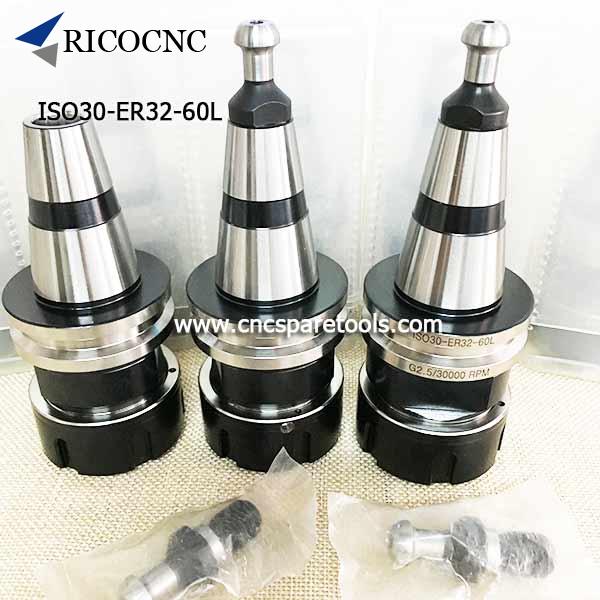 ISO30 ER32 60L Tool Holder CNC Collet Chuck with HSD Pull Stud
