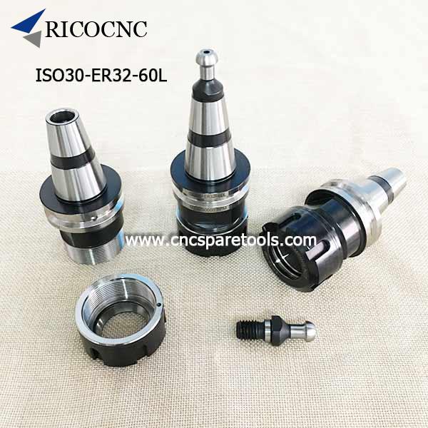 ISO30 ER32 60L Tool Holder CNC Collet Chuck with HSD Pull Stud