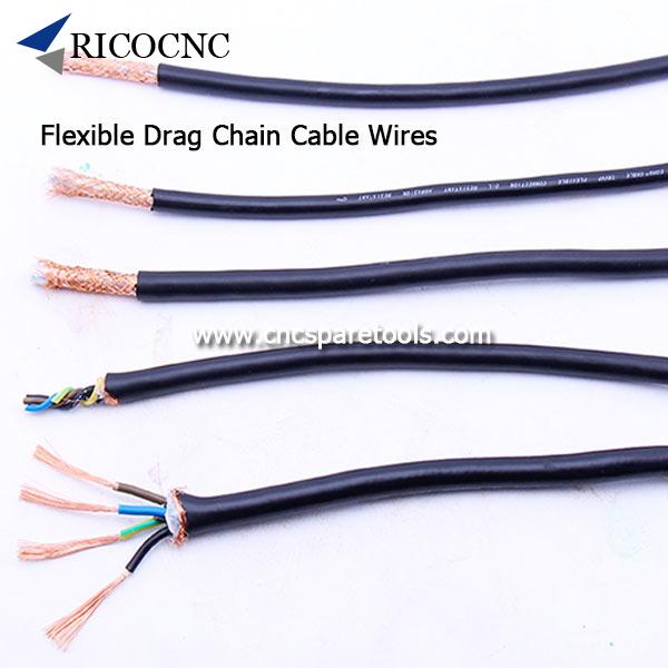 Flexible Drag Chain Cable Wires for CNC Router Spindles Motors