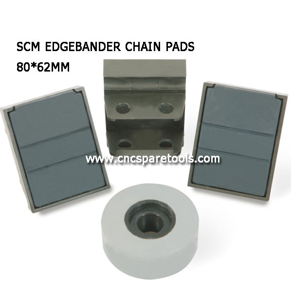 80x62mm SCM Edgebander Chain Track Pads Conveyor Chain Pads for SCM Machine