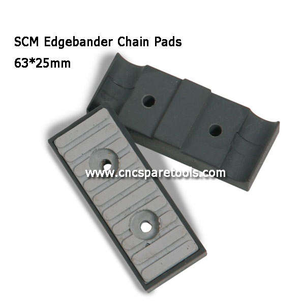 63x25mm SCM Edgebander Chain Pads CNC Track Pads for Edgebanding