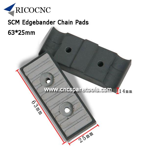63x25mm SCM Edgebander Chain Pads CNC Track Pads for Edgebanding