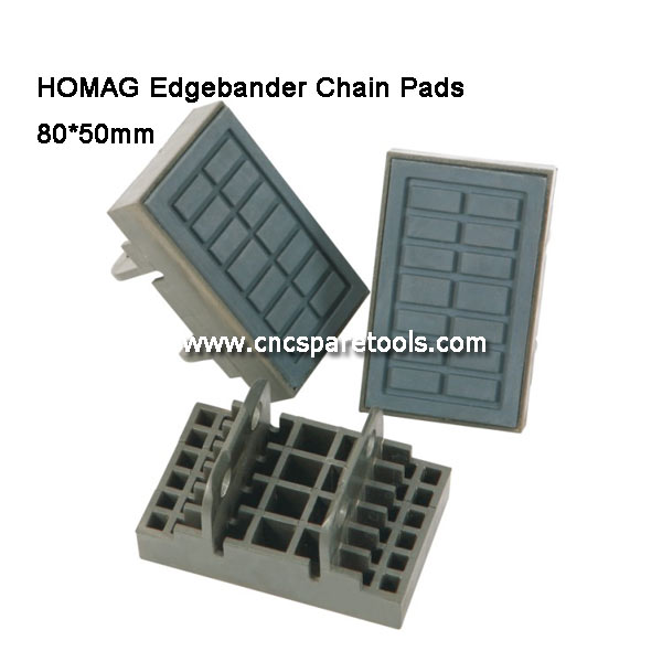 80x50mm HOMAG Edgebander Track Pads Conveyance Chain Pads for BIESSE Edgebanding Machine 