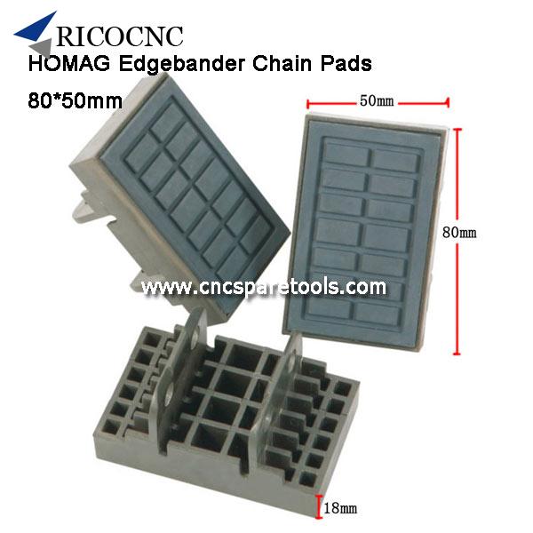 80x50mm HOMAG Edgebander Track Pads Conveyance Chain Pads for BIESSE Edgebanding Machine 