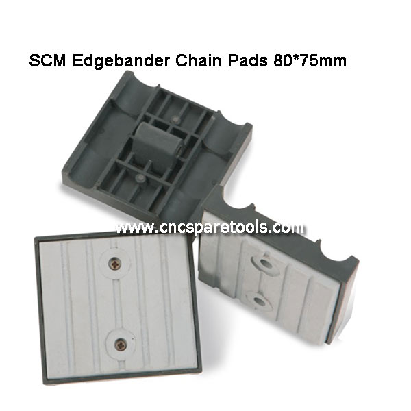 80x75mm SCM Edgebander Track Pads CNC Chain Pads for SCM Brandt
