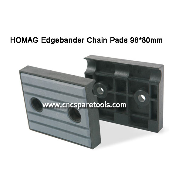98x80mm HOMAG Edgebander Chain Pads CNC Track Pads for HOMAG Brandt