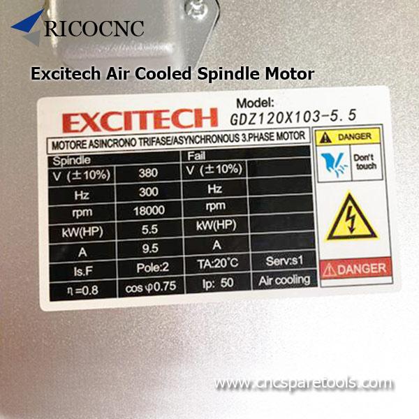 Excitech Air Cooled Spindle Motor for Excitech CNC Router Machines