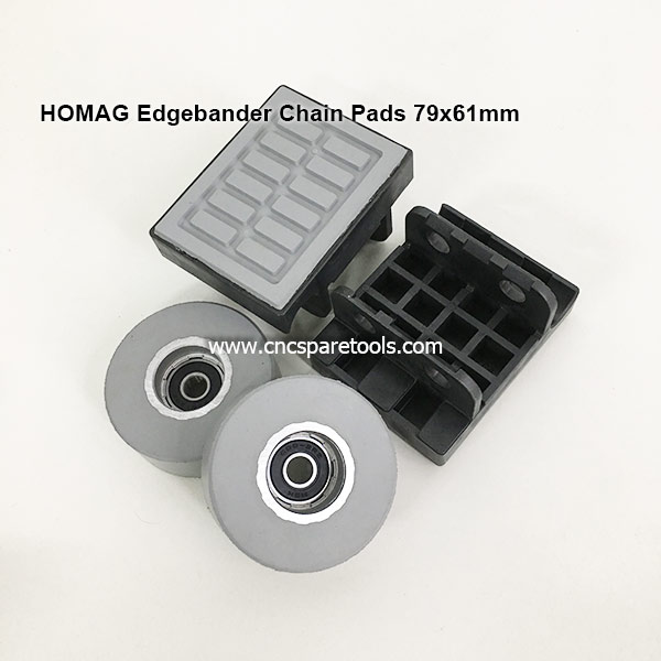 79x61mm HOMAG Edgebander Track Pads Conveyor Chain Pads for Brandt Edgebanding Machine