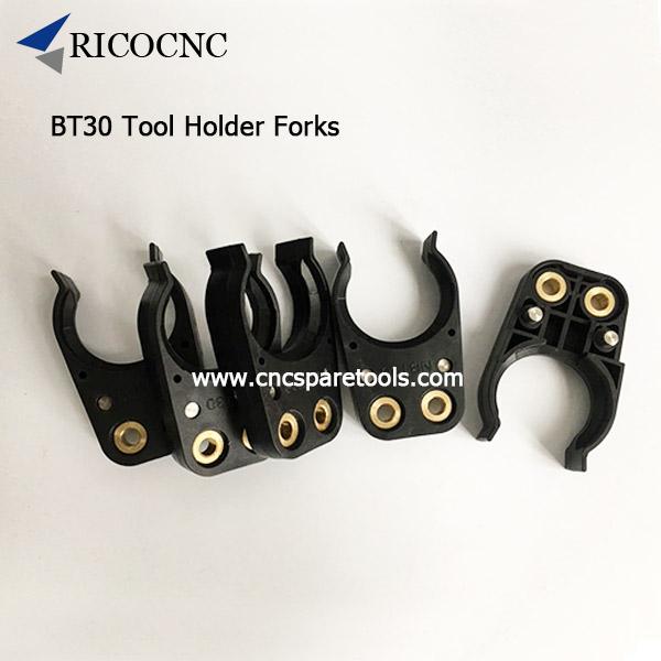 Black BT30 Tool Holder Forks Plastic NBT30 Tool Clamps ATC Tool Grippers for CNC Router