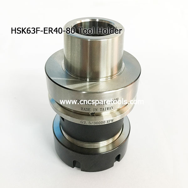 High Speed HSK63F Tool Holder HSK63F-ER40-80 Cones Woodworking Toolholders