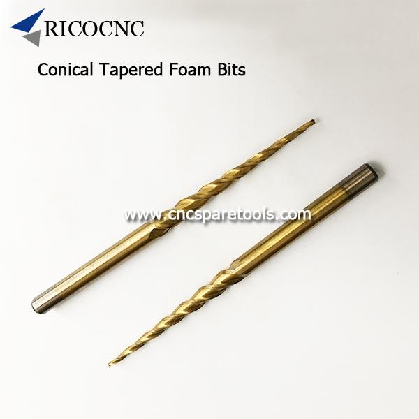 Conical Tapered Foam Router Bits EPS Foam Milling Tools Edge Taper Cutters