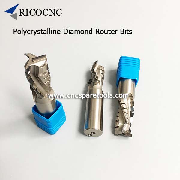 Polycrystalline Diamond Router Bits PCD Cutting Tools for CNC Nesting 