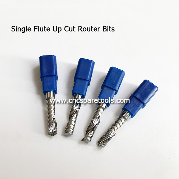 Single Flute Spiral CNC Router Bits Solid Carbide Up Cut Bits for Woodworking 