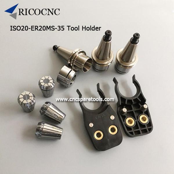 ISO20 Tool Holders ISO 20 ER20 Collect Chucks for CNC Machines