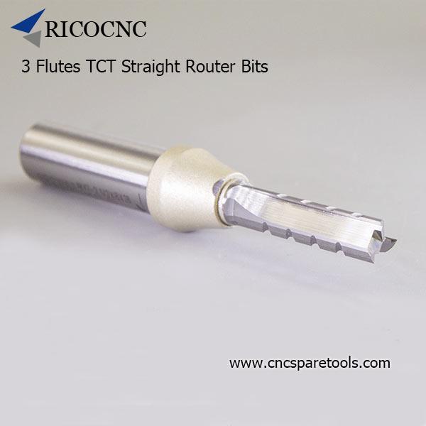 3 Flutes Straight CNC Router Bits for Plywood MDF Cutting