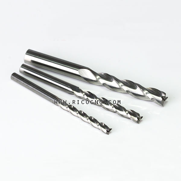 Three Flute Spiral Upcut Router Bits Solid Carbide CNC Plunge End Mills