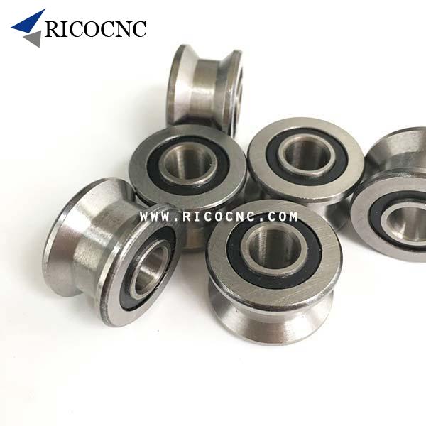 4X 0840UU 8mm Groove Guide Pulley Sealed Rail Ball Bearing 8x40x20.7mm RC KY