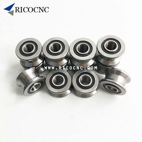 U Groove Wire Rope Track Pulley Ball Bearing Roller Guide Wheel 10x60x25mm 