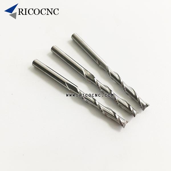 Yakamoz 10-Pack 1/8 Shank Upcut Spiral Router Bits 3-Flute 7/8 Cutting Length CNC Router Flat End Mill Bits for MDF Acrylic Wood PVC 7/8 Cutting Length 