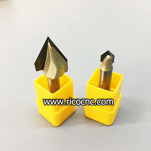 45 60 Degree V Groove Solid Carbide Router Bits for V-tip Carving Engraving