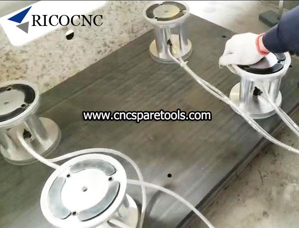 CNC contouring machine vacuum cups